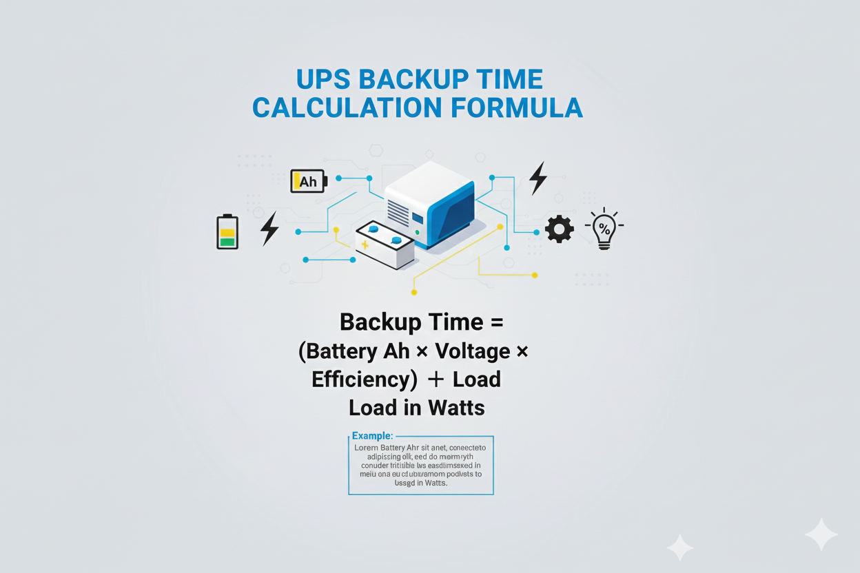 UPS Battery Backup Time Calculation Formula